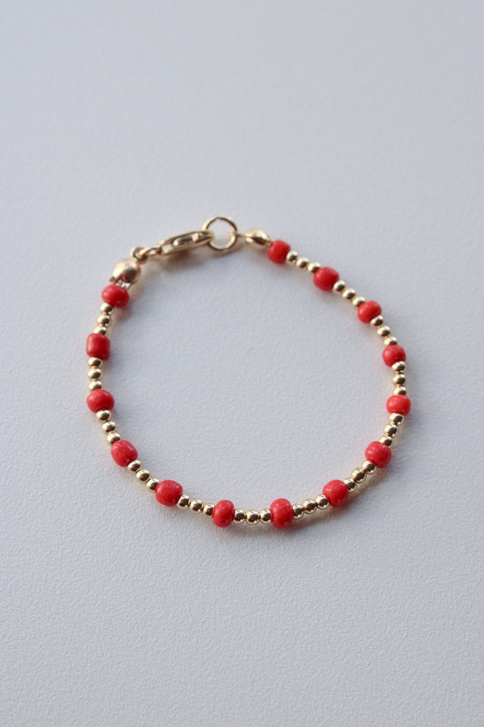Red Beaded Baby Bracelet