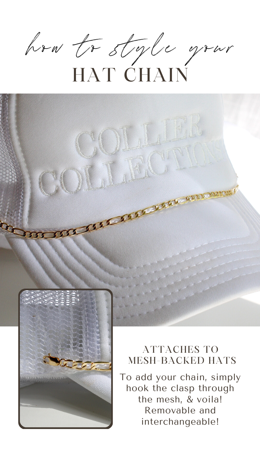 Color Beads Hat Chain