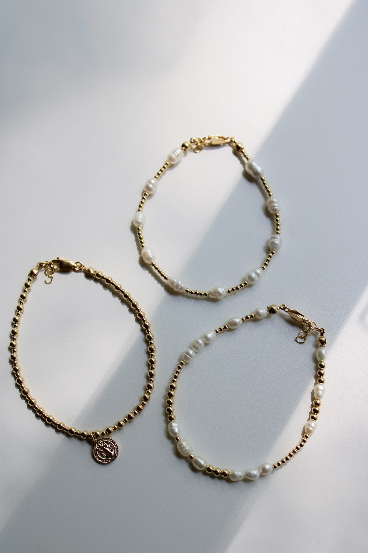 Pearl Beaded Bracelet Stack