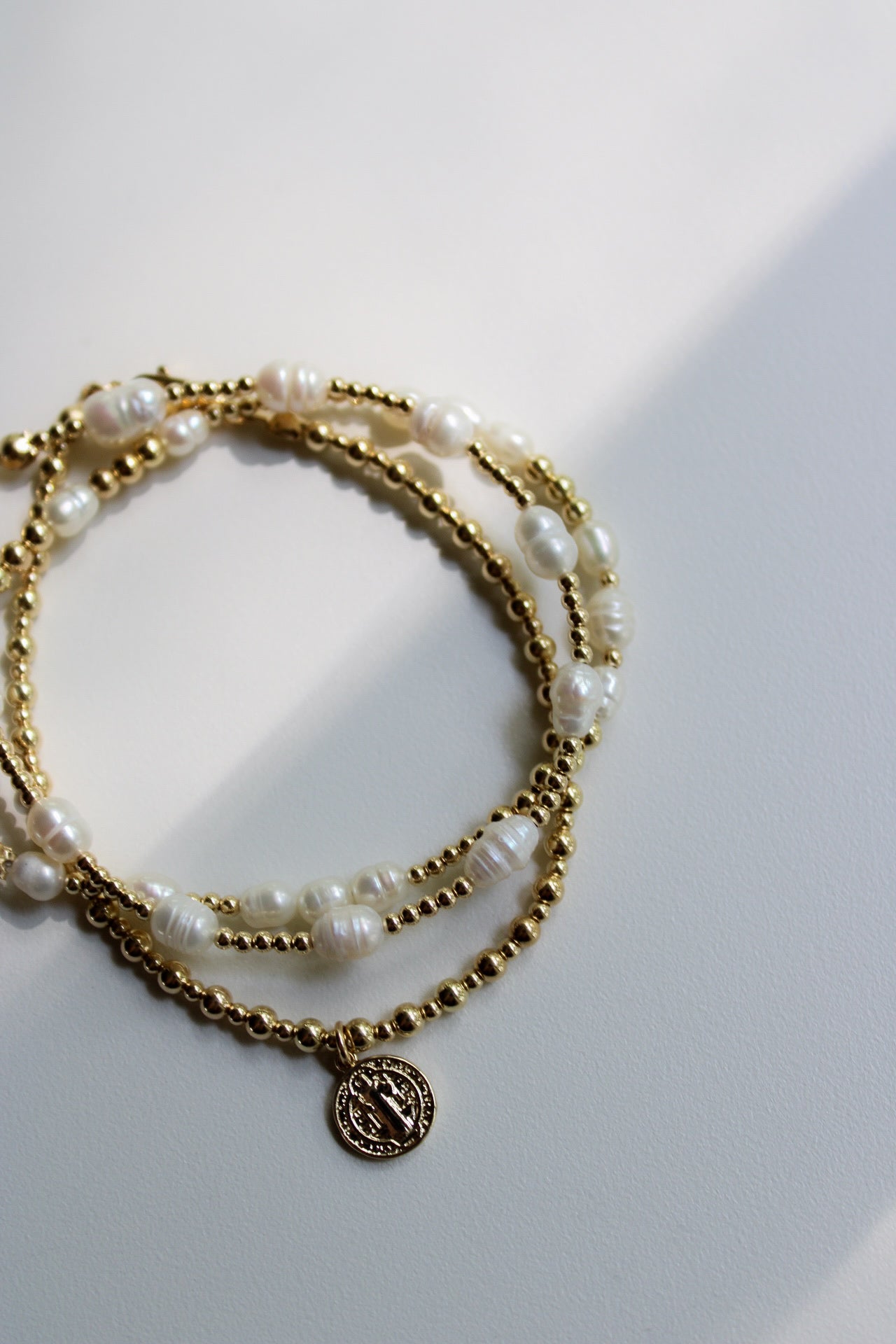 Pearl Beaded Bracelet Stack