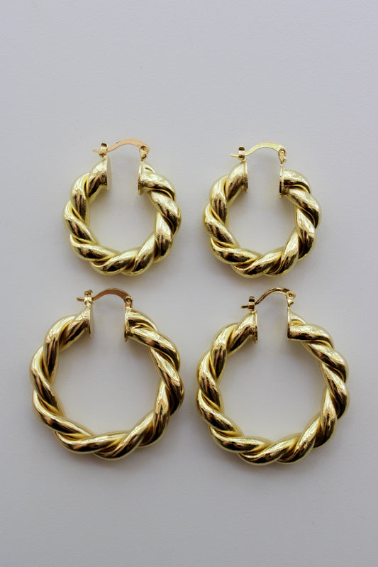 Bold Twisted Hoops