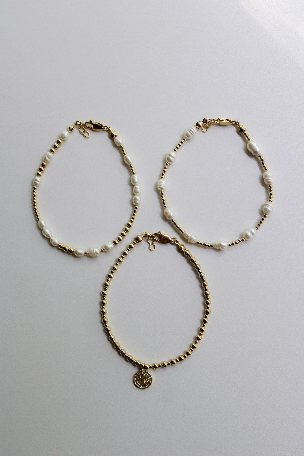 Pearl Beaded Bracelet Stack