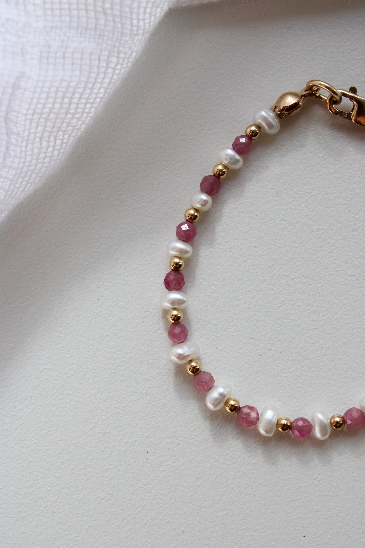Pink Beaded Baby Bracelet
