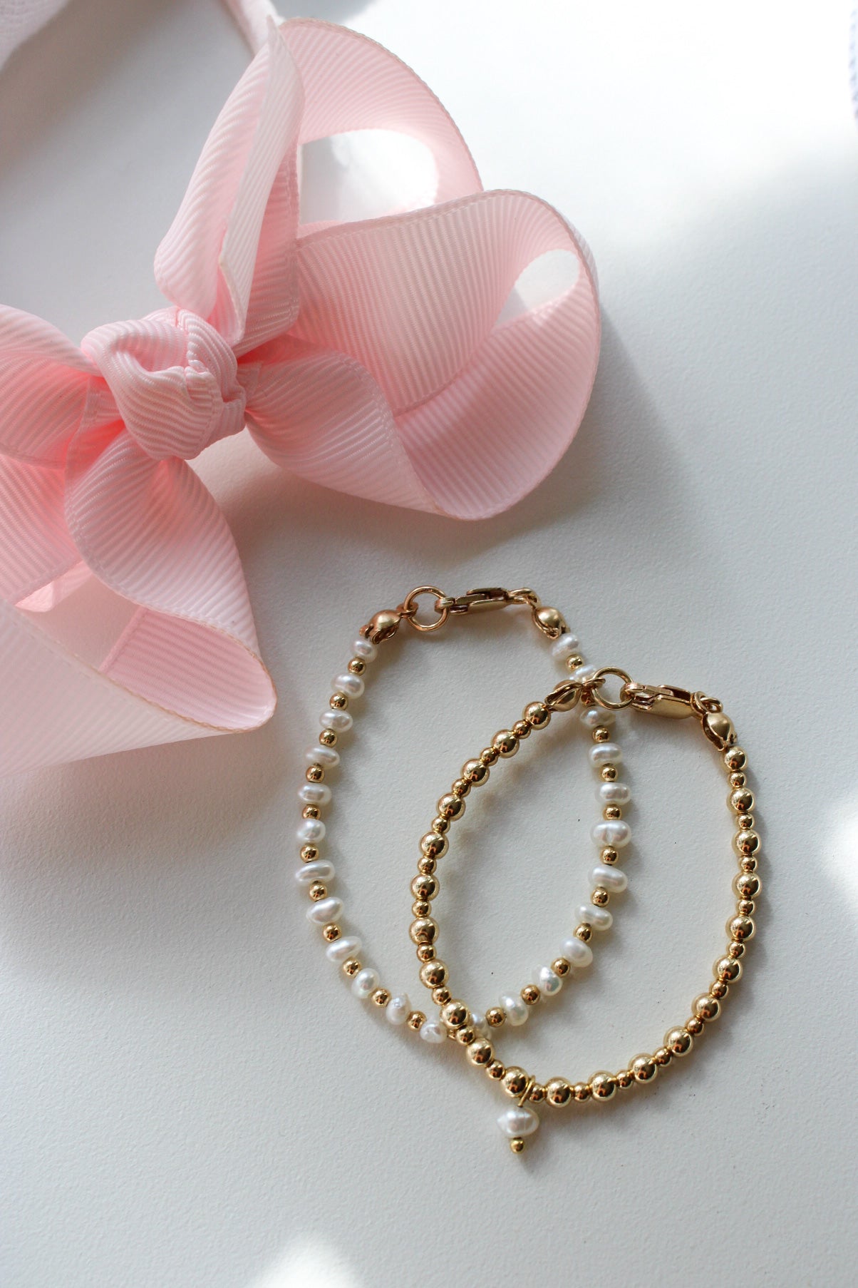 Pearl/Gold Baby Bracelet
