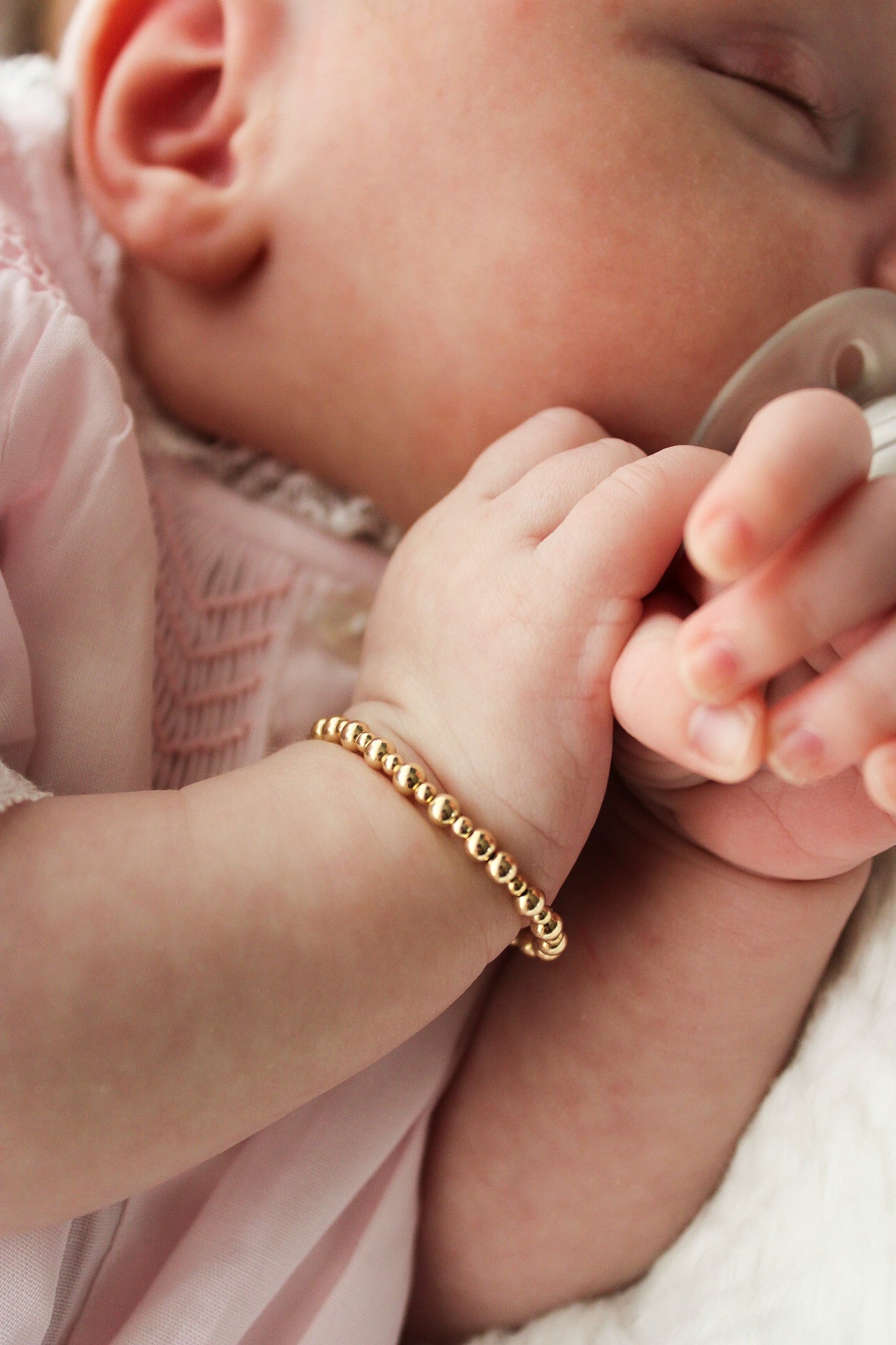 Gold Beaded Baby Bracelet