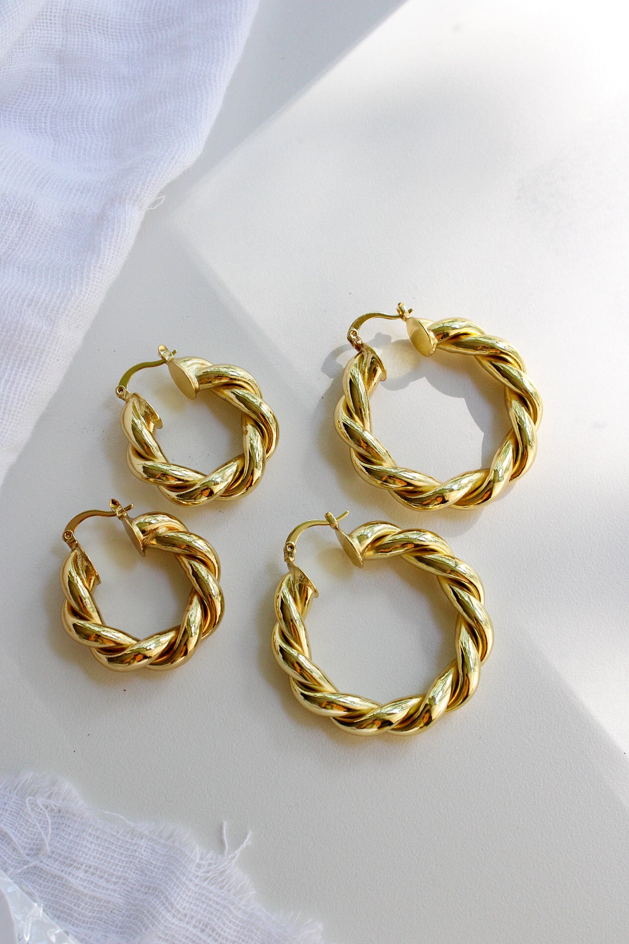 Bold Twisted Hoops