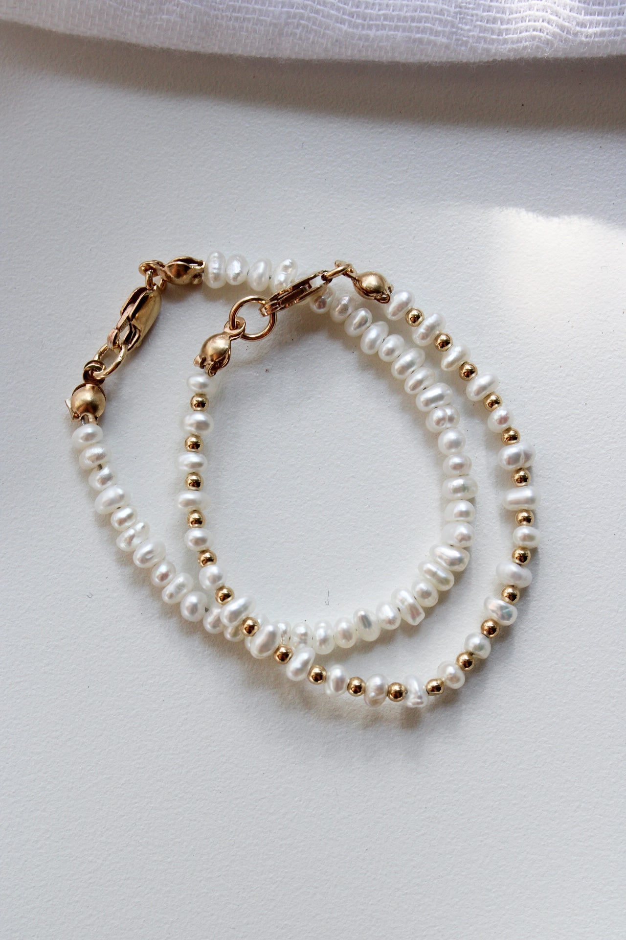 Pearl/Gold Baby Bracelet