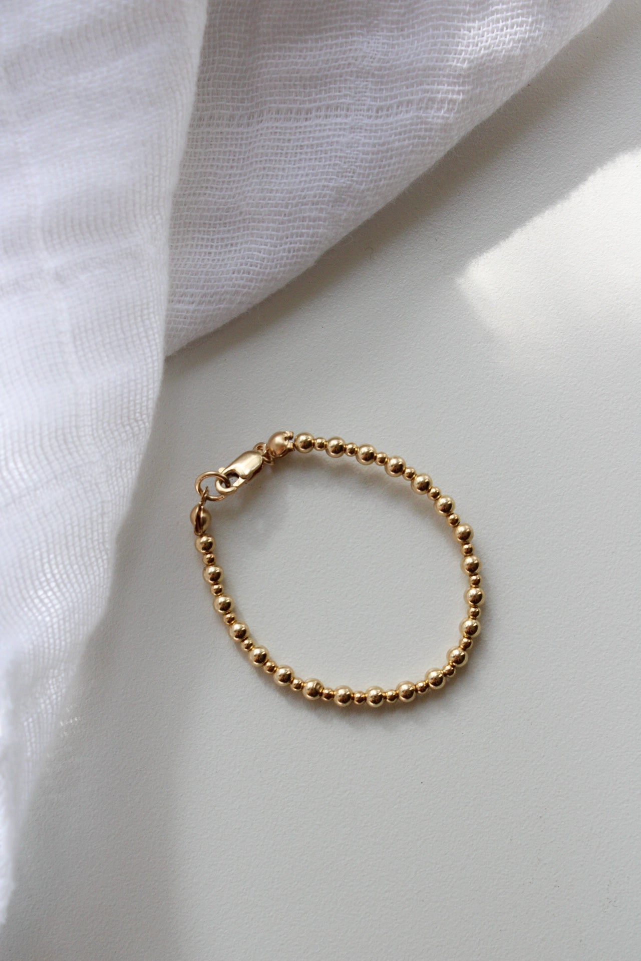 Gold Beaded Baby Bracelet