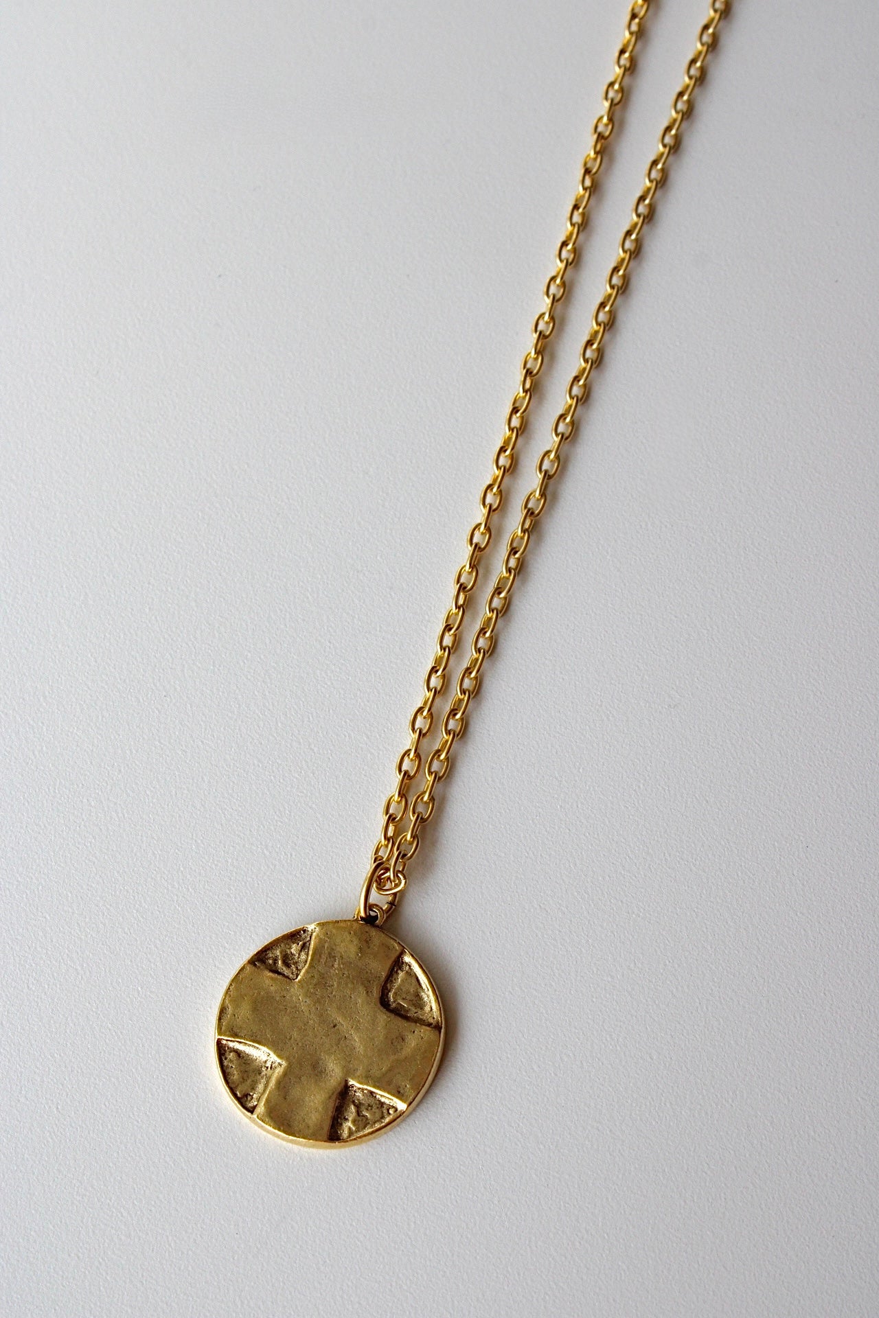 Lords Prayer Necklace in Antique Gold