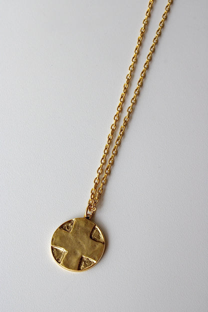 Lords Prayer Necklace in Antique Gold