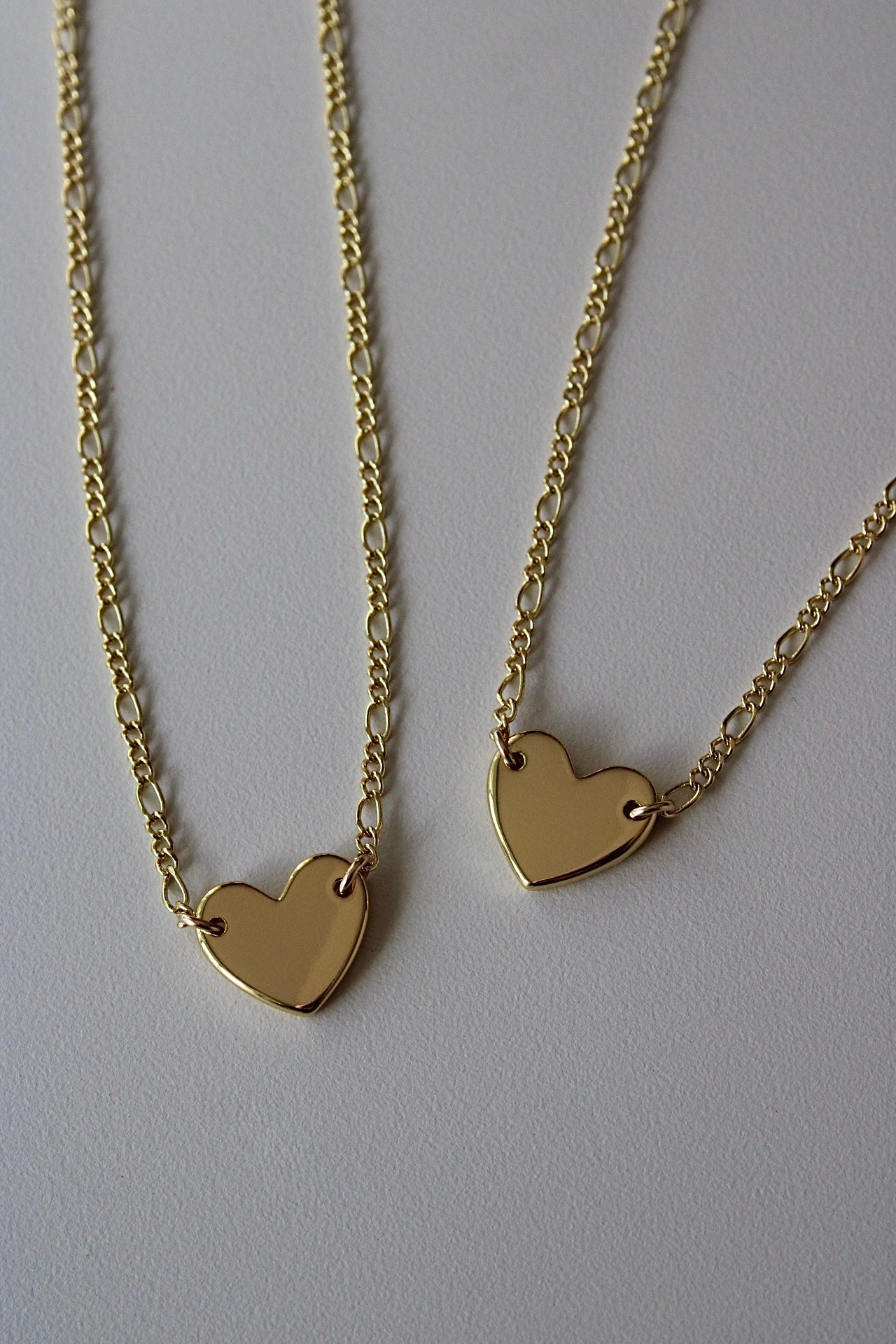 Engraved Heart Connector Necklace
