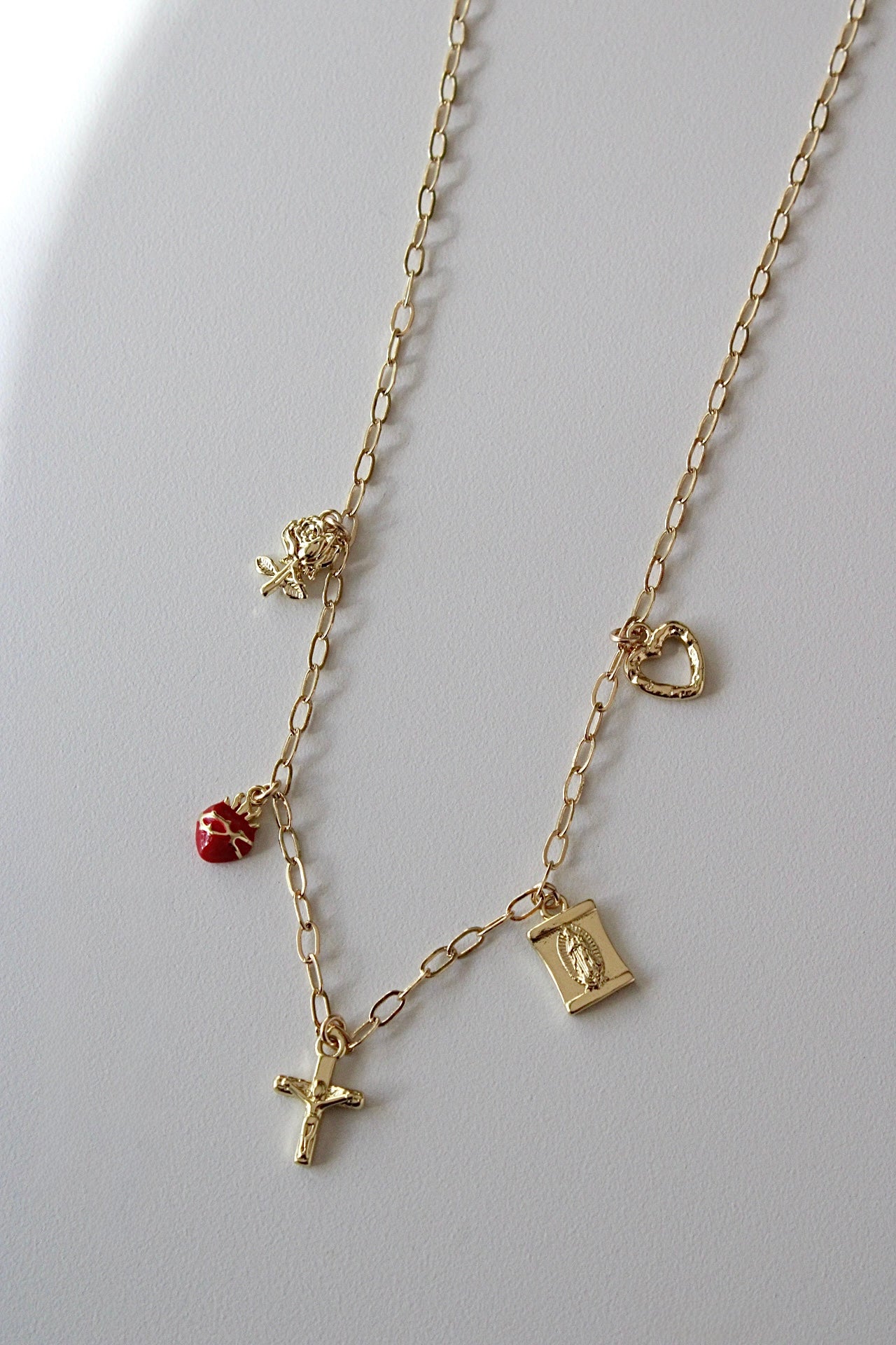 Dainty Catholic Charm Necklace