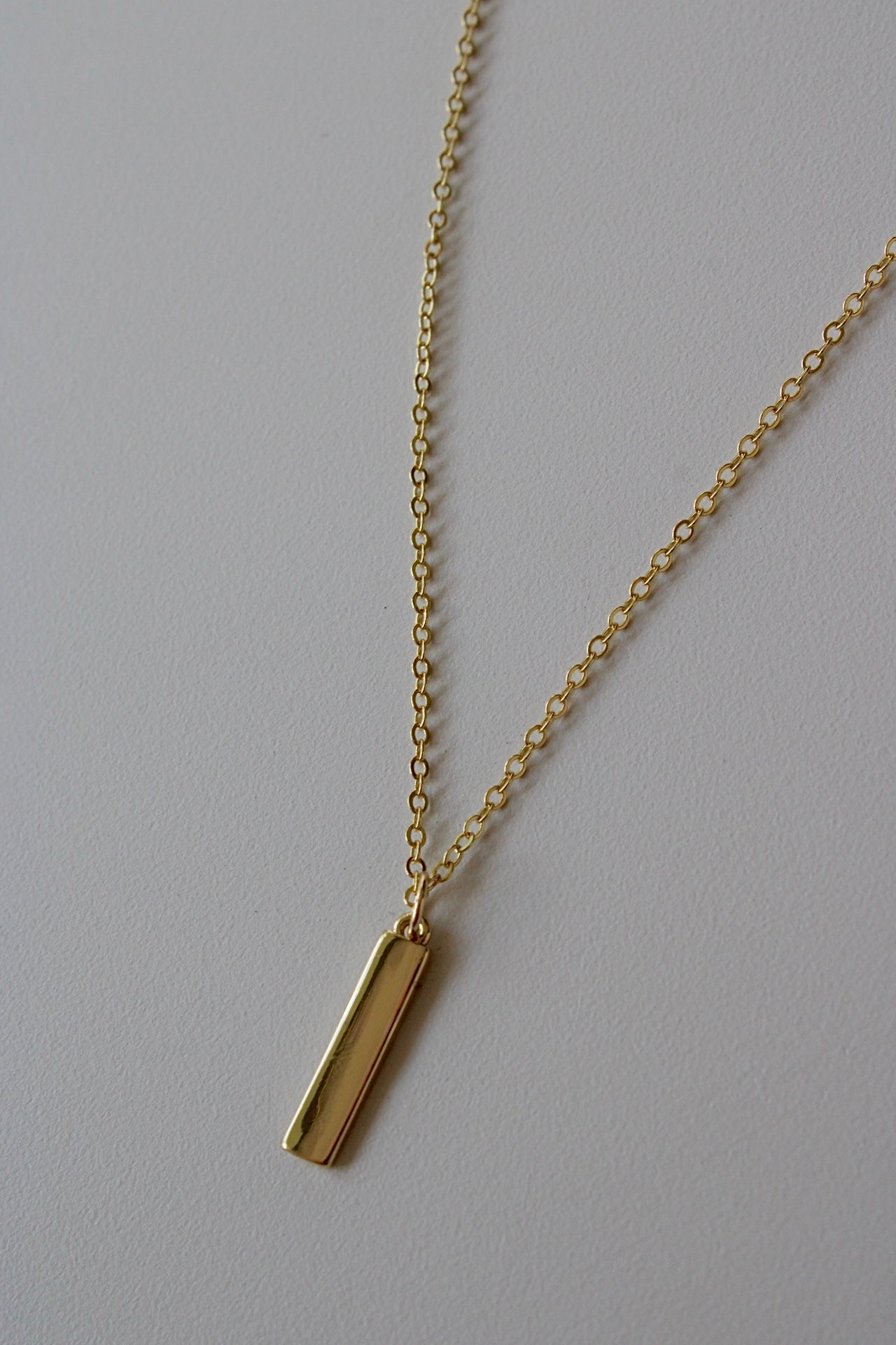 Engraved Skinny Bar Necklace