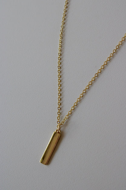 Engraved Skinny Bar Necklace