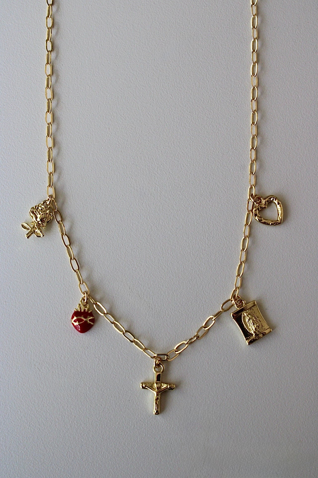 Dainty Catholic Charm Necklace