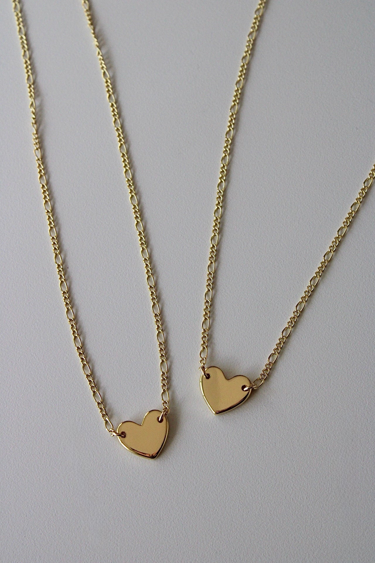 Engraved Heart Connector Necklace