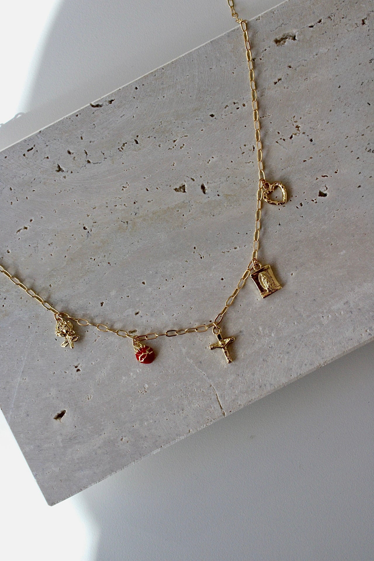 Dainty Catholic Charm Necklace