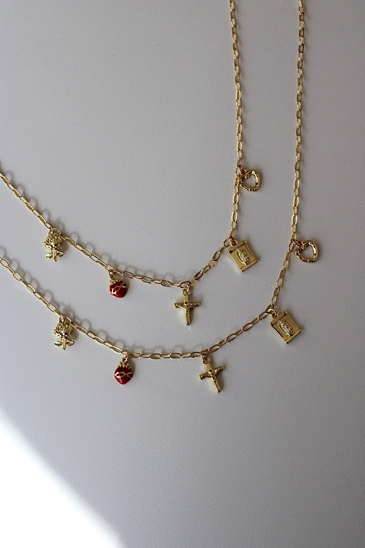 Dainty Catholic Charm Necklace