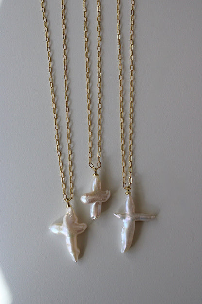 MOP Cross Necklace