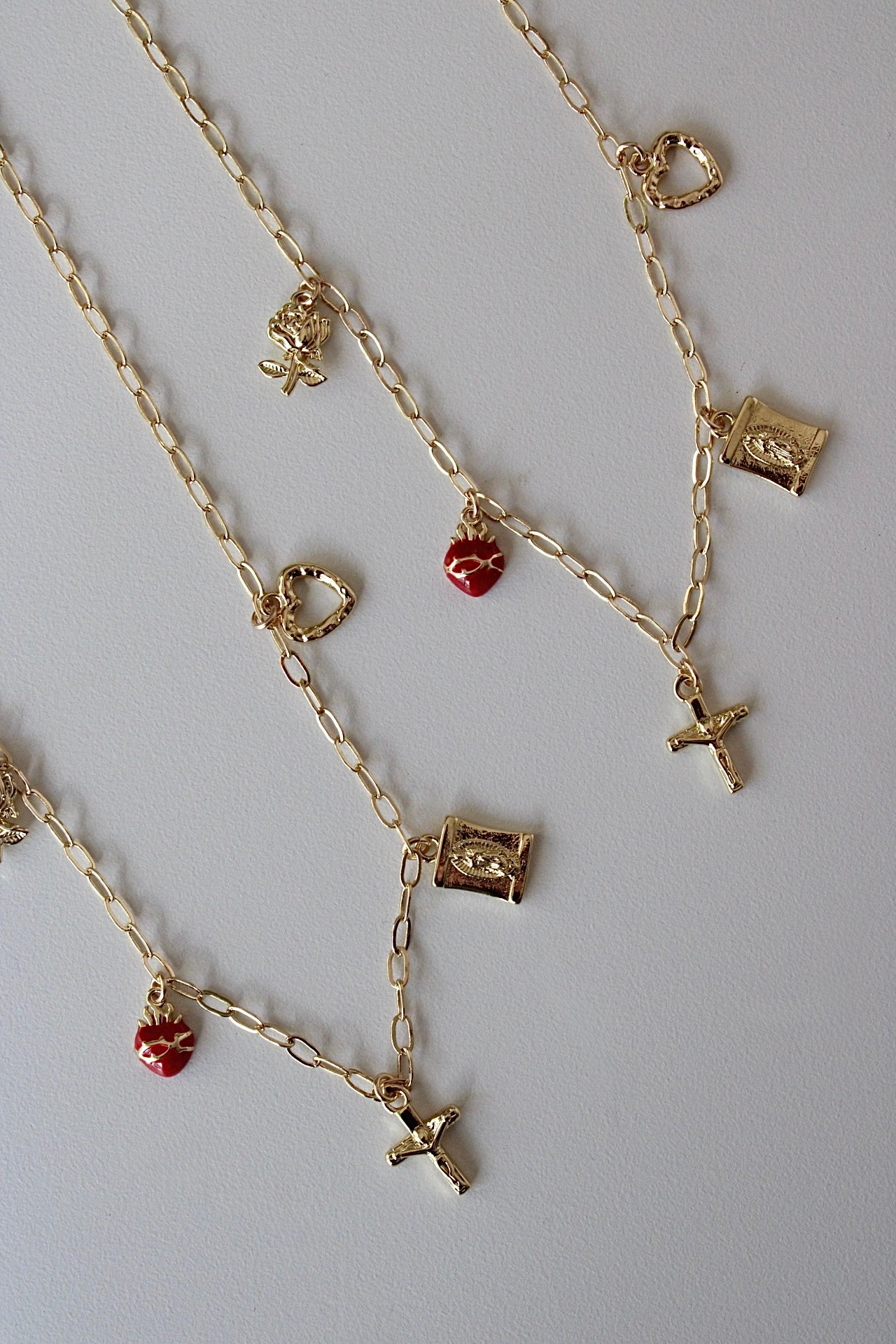 Dainty Catholic Charm Necklace