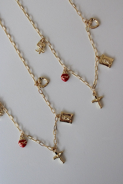 Dainty Catholic Charm Necklace