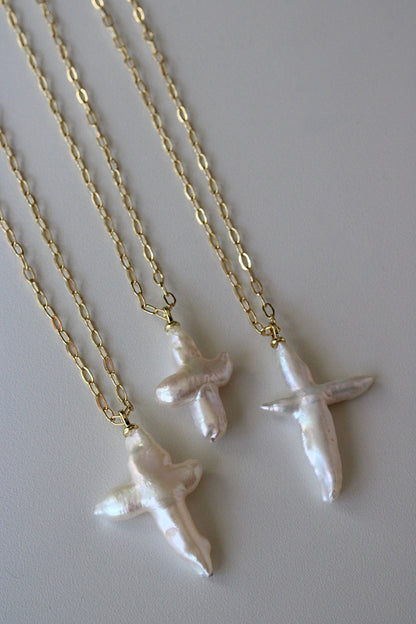 MOP Cross Necklace