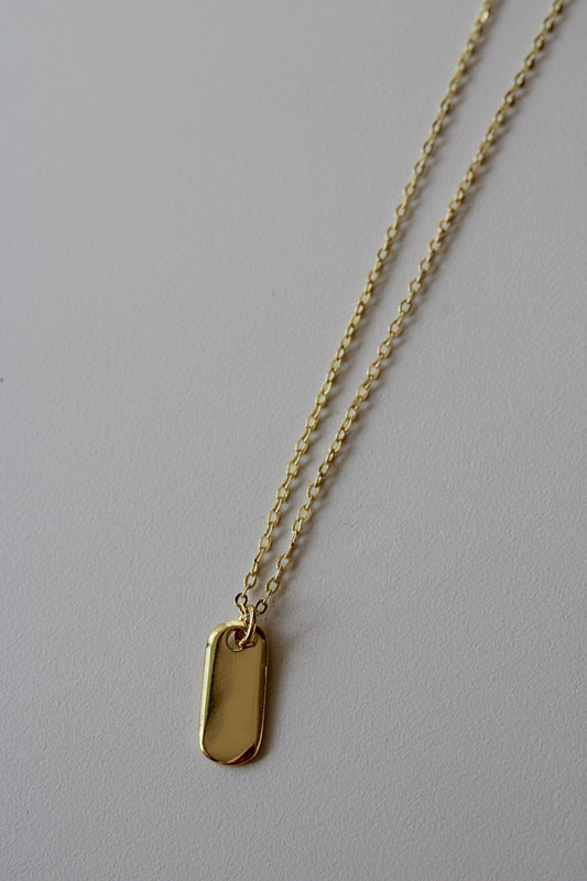 Engraved Tag Necklace