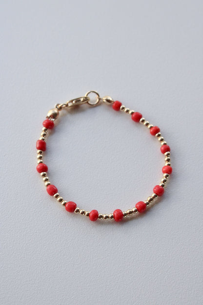 Red Beaded Baby Bracelet