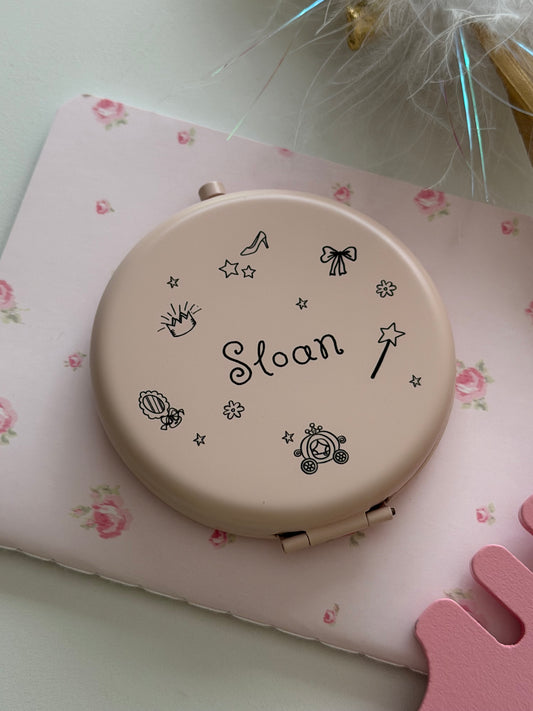 Icon Engraved Compact Mirror
