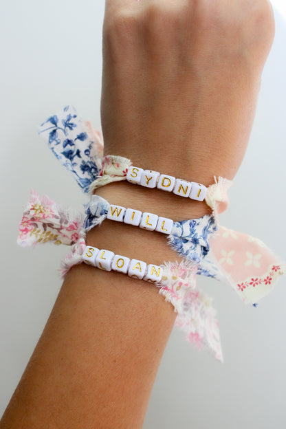 Vintage Rose Fabric Bracelet