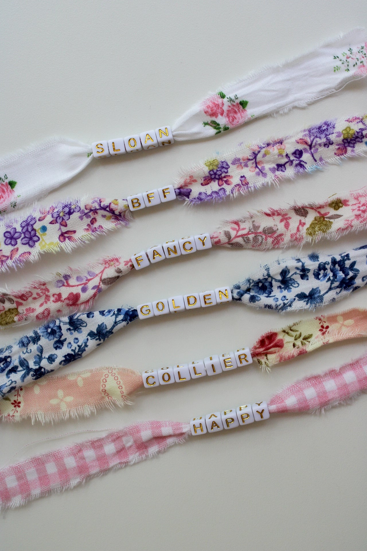 Vintage Rose Fabric Bracelet