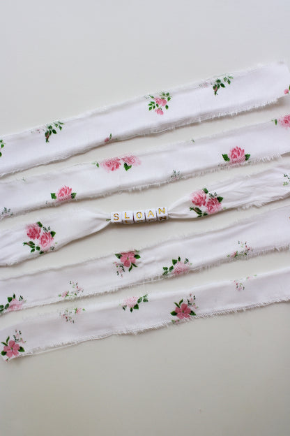 Dainty Rose Fabric Bracelet