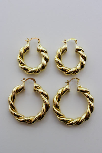 Bold Twisted Hoops