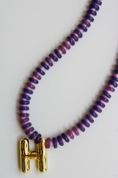 Purple Beaded Necklace