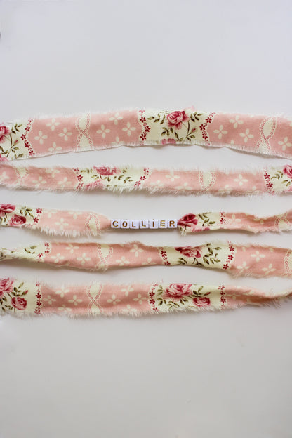 Vintage Rose Fabric Bracelet