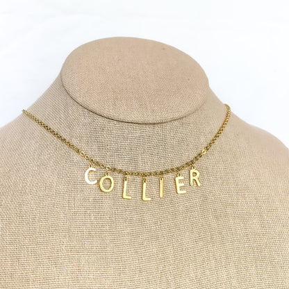 Solid Letters Name Necklace