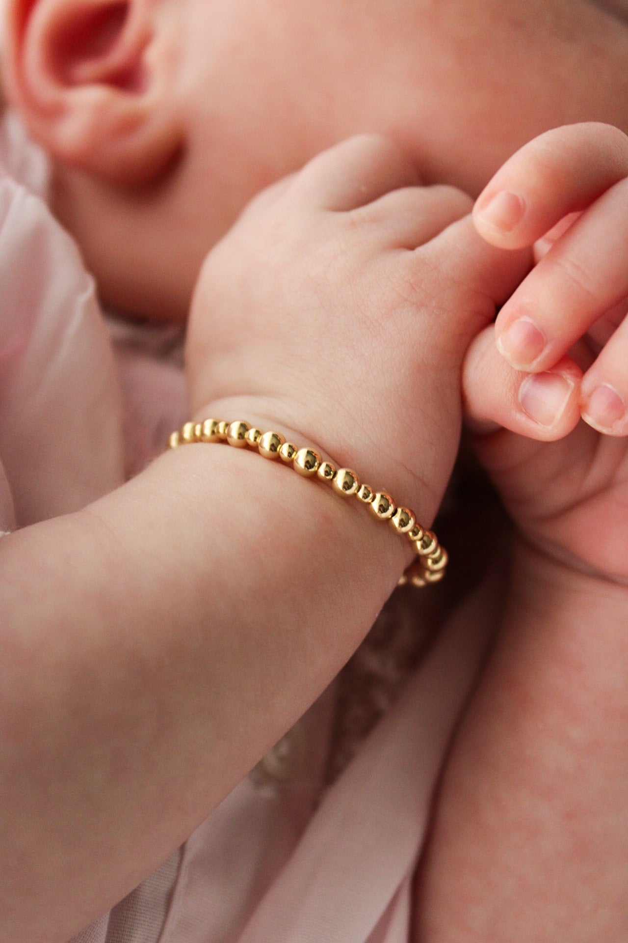 Gold Beaded Baby Bracelet